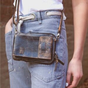 Bed|Stü Alelike Black Lux Leather Crossbody